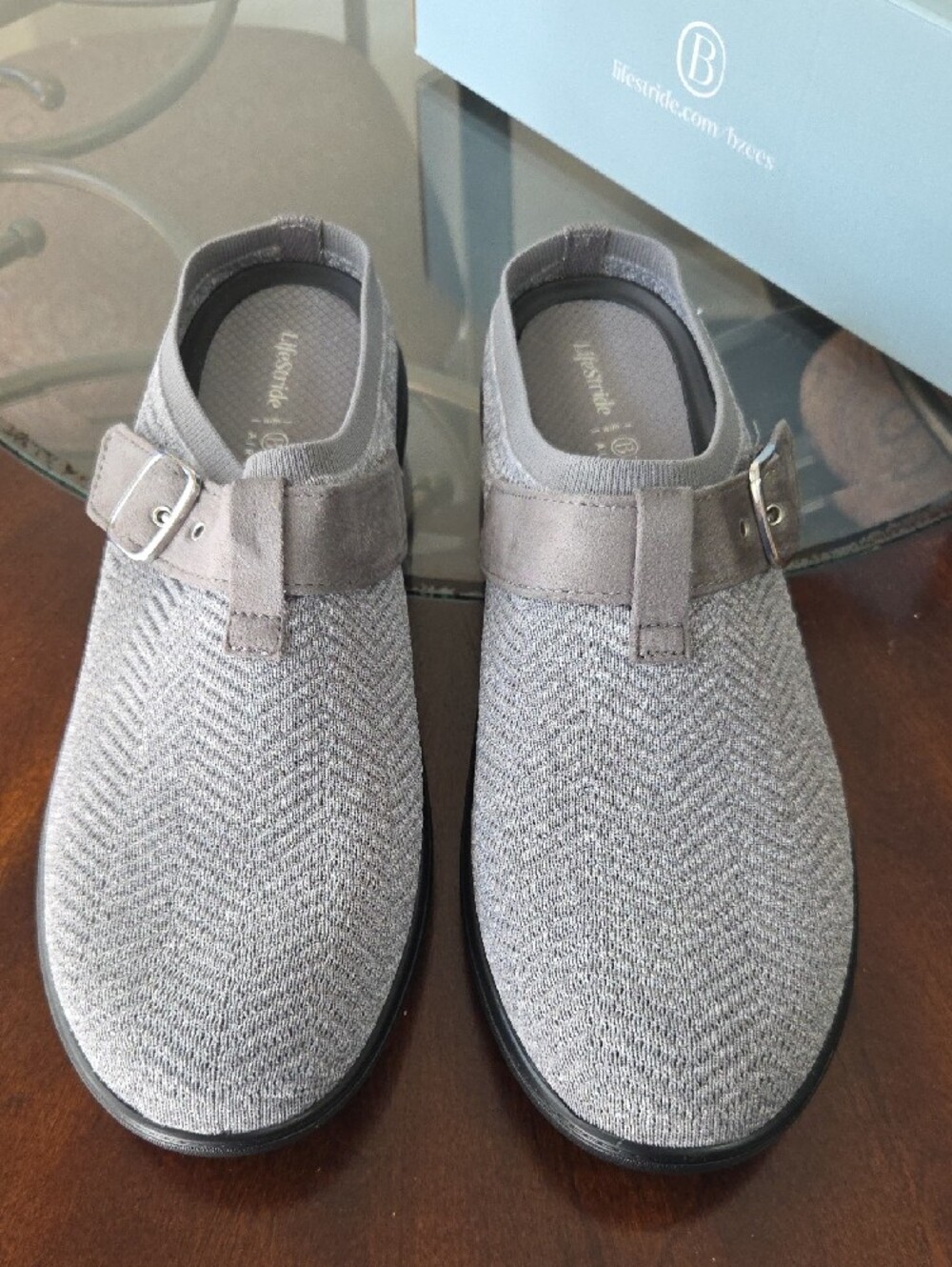 Life Stride Women's Slip-On Mule in Light Gray - Picture 2 of 7